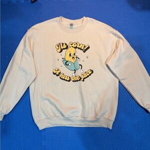 Gildan Cream Graphic Men's Crewneck Sweater